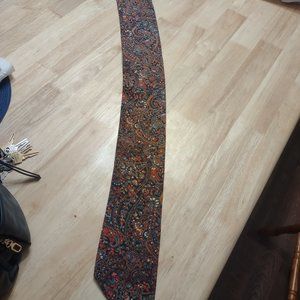 Paisley silk-like narrow scarf
